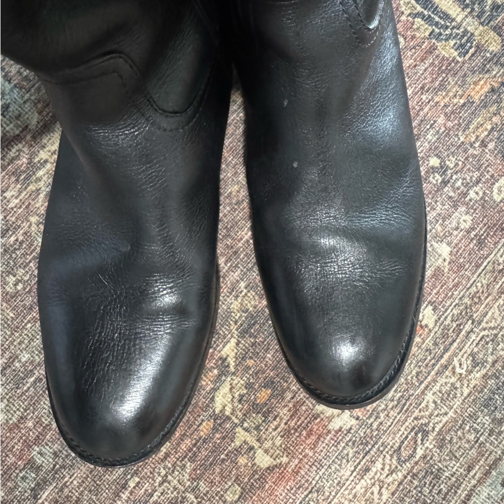 Tory Burch Kiernan Riding Tall Equestrian Classic Boots Black Leather 10.5 - Picture 13 of 16